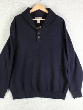 Duluth Sweater Mens Extra Large Navy Blue Torpedomans Heavyweight Wool New
